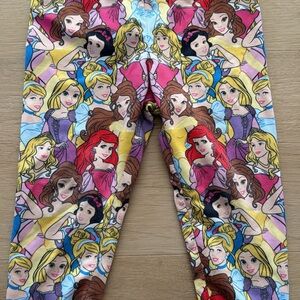 Girls' Princess Print Leggings - Multicolor